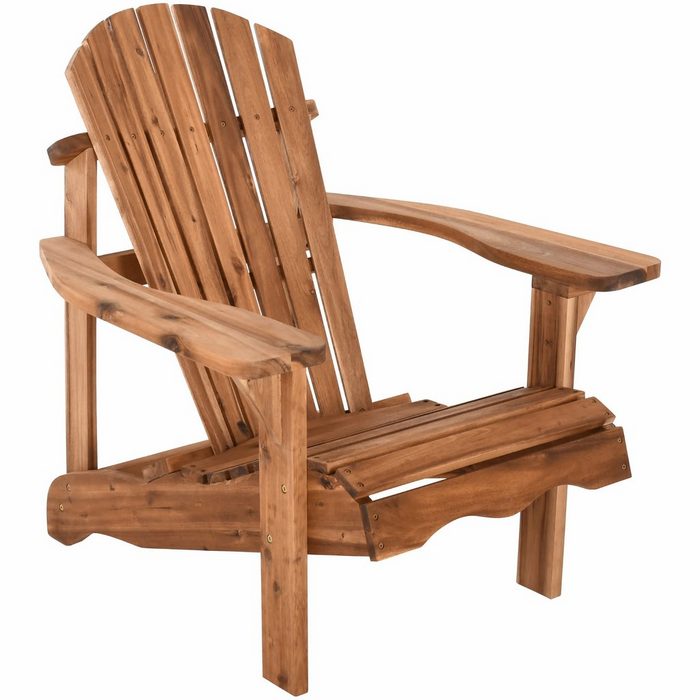 Raburg Gartensessel SUNJA Premium XXL Design-Gartenstuhl Akazie Hartholz Design Canadian Adirondack Deck-Chair / Hamburger Alsterstuhl belastbar bis 150 kg