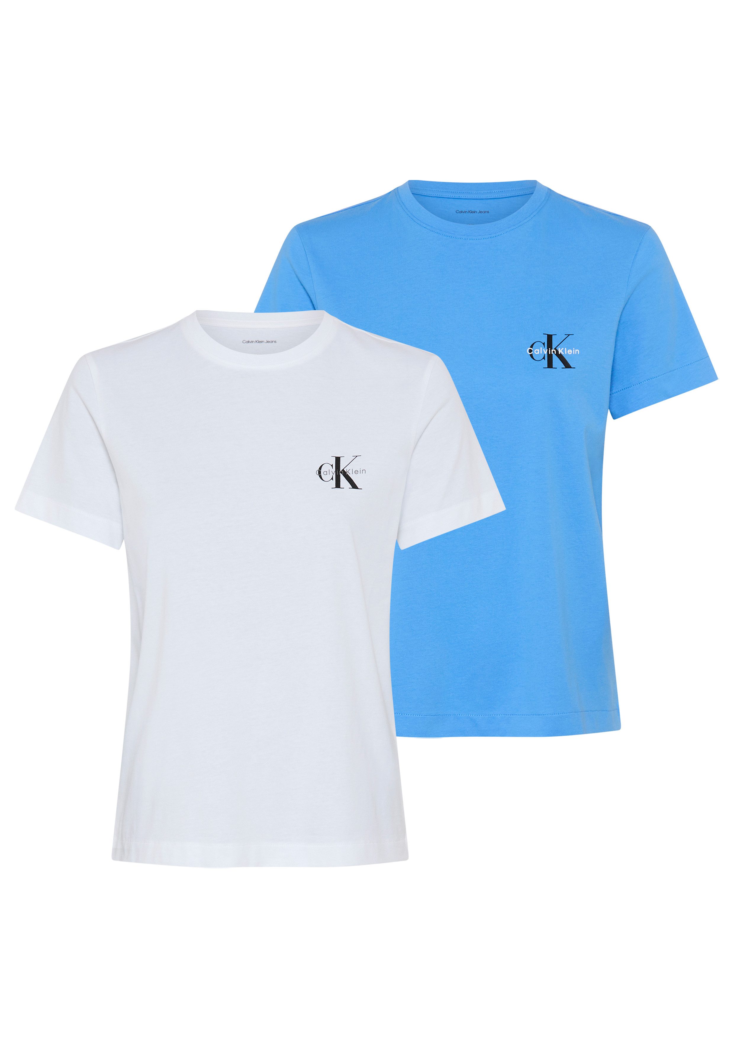 Calvin Klein Jeans T-Shirt MONOLOGO CN 2 PACK TEE (Packung, 2-tlg., 2er-Pack), Logoschriftzug
