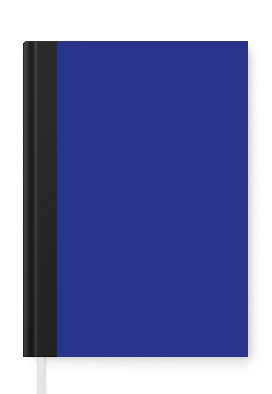 MuchoWow Notizbuch Blau - Einfarbig - Dunkelblau, Journal, Merkzettel, Tagebuch, Notizheft, A5, 98 Seiten, Haushaltsbuch