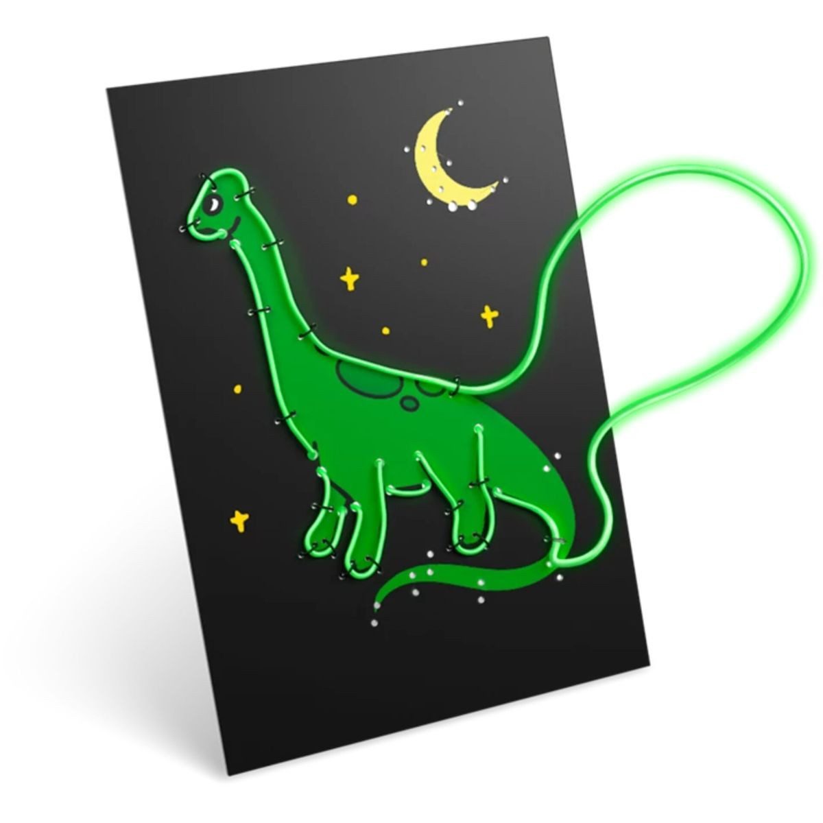 Kidywolf Bilderrahmen Leuchtendes Wandbild 3er-Set Dinos