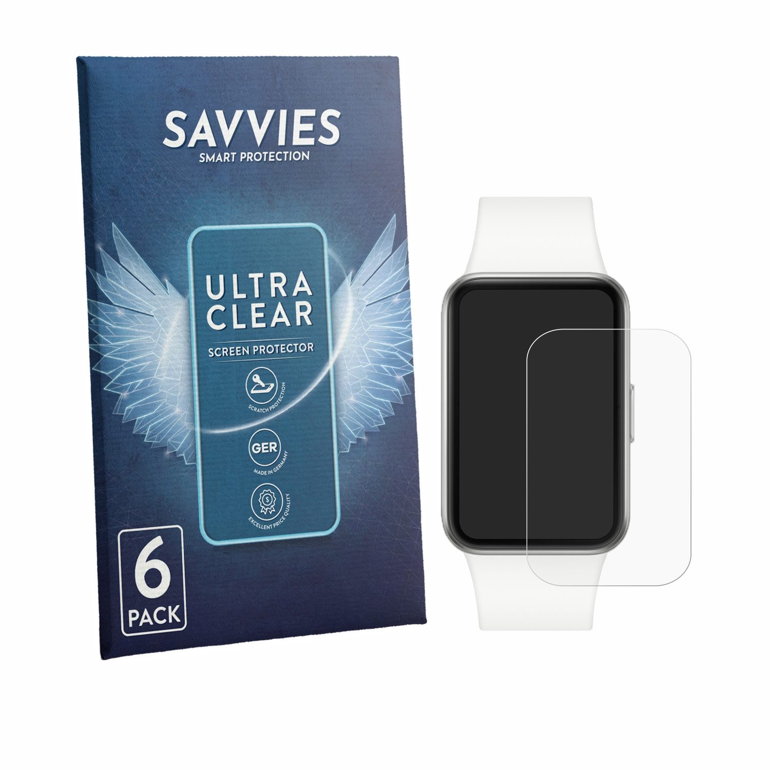 Savvies Displayschutzfolie Schutzfolie für Samsung Galaxy Fit3, 6 Stück, Displayschutz Schutz Folie Klar Transparent