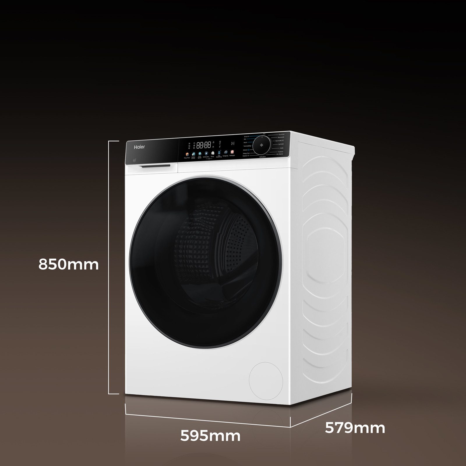 Haier Waschtrockner G5 Serie HWD100-BP14657U1, 10 kg, 6 kg, 1400 U/min, Smart AI Automatikprogramm & Wi-Fi – Bild 2 von 5