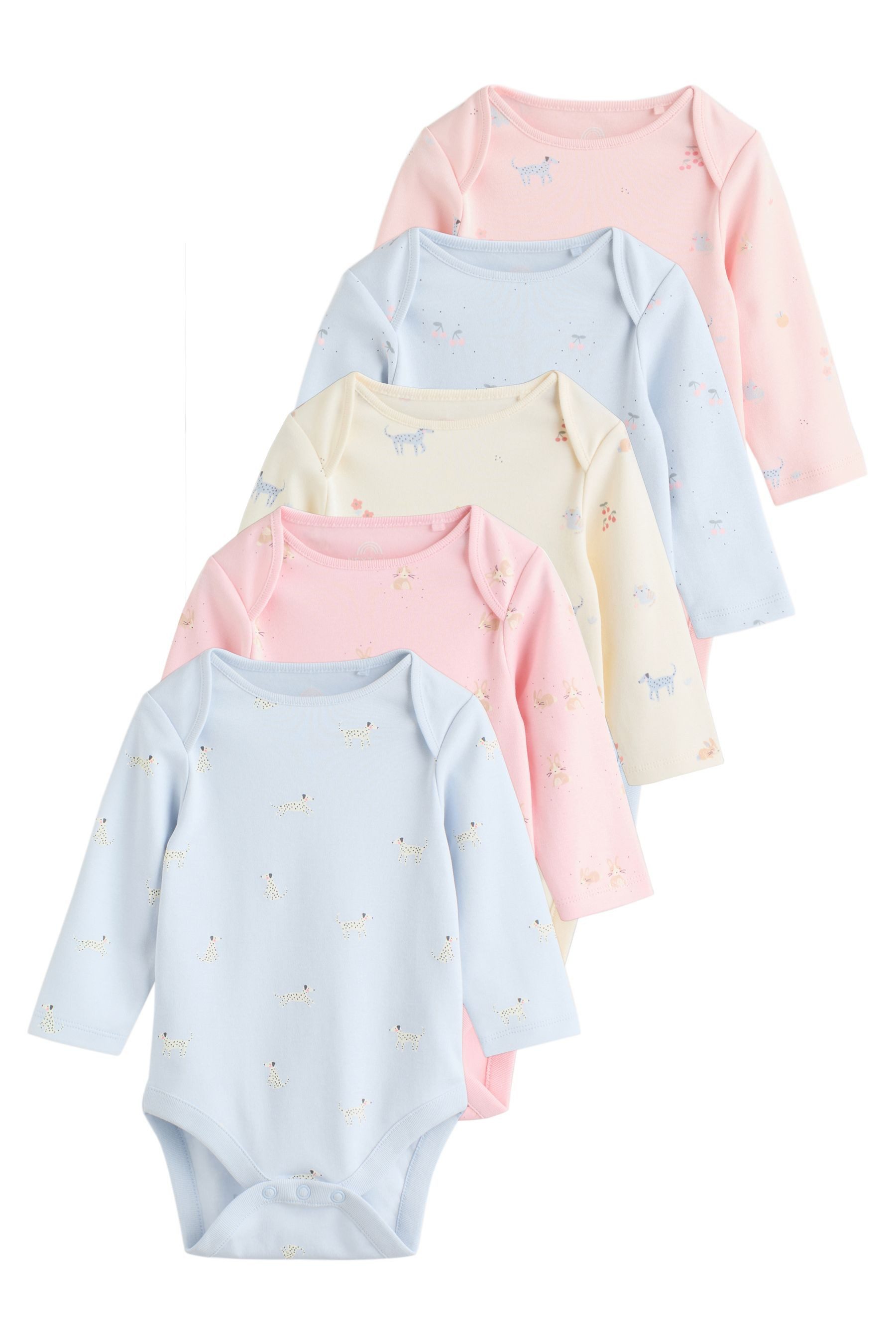 Next Langarmbody Baby-Bodysuits mit langem Arm im 5er-Pack (5-tlg)
