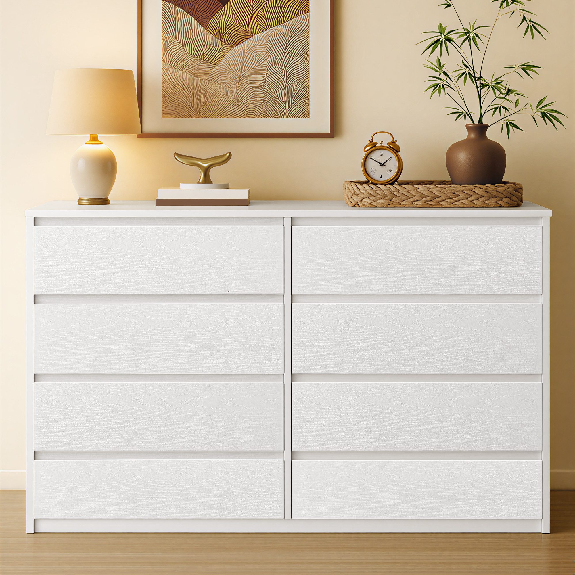 VASAGLE Kommode, mit 6 / 8 Schubladen, Aufbewahrungsschrank, Wäschekommode modern