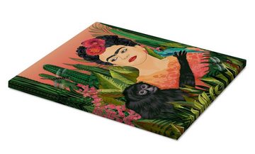 Posterlounge Leinwandbild Ella Tjader, Meine Frida Kahlo, Wohnzimmer Illustration