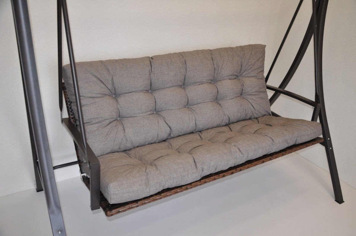 Rattani Sitzkissen Polster 5 dunkel grau Hollywoodschaukel Größen Kissen für