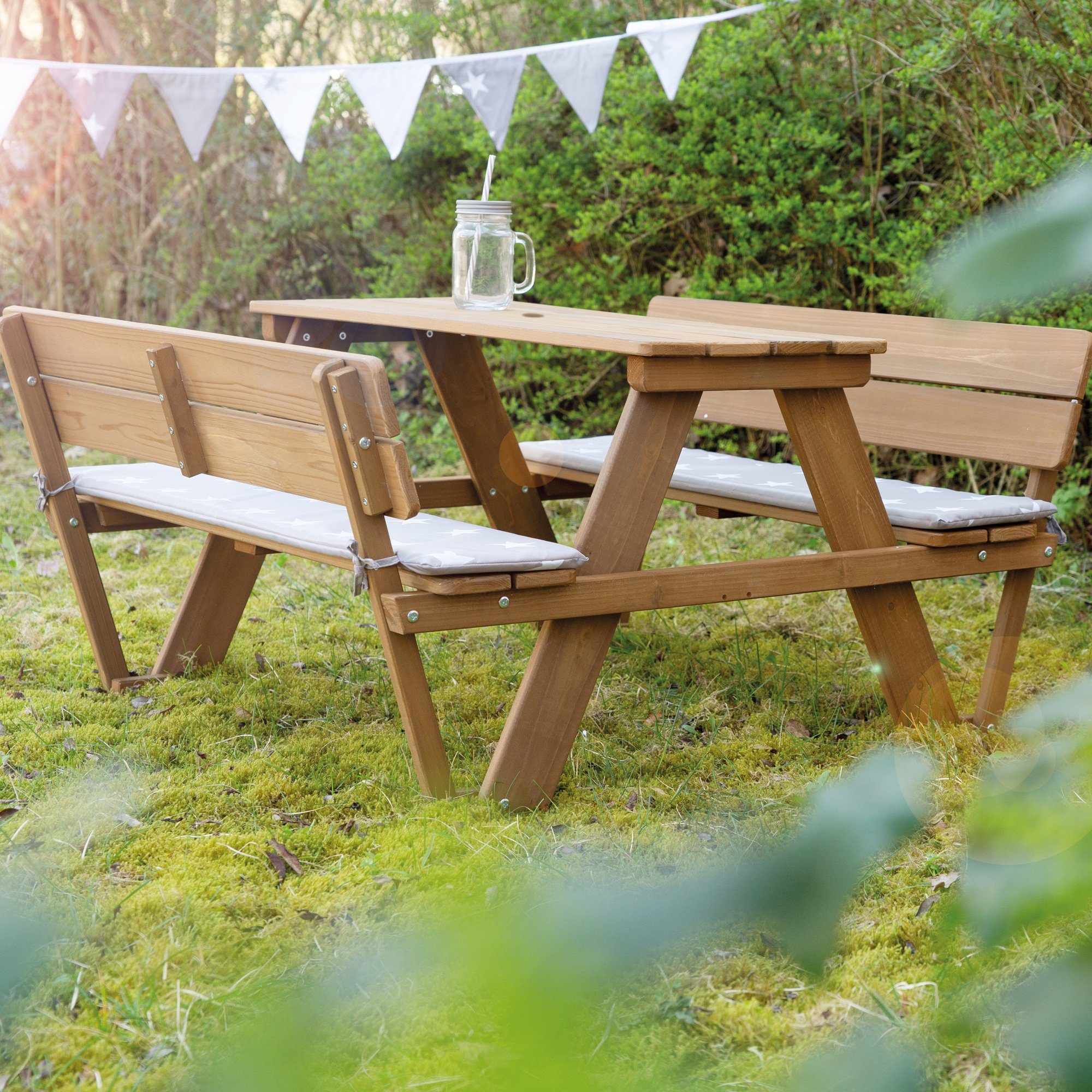 roba® Garten-Kindersitzgruppe Outdoor+, mit 2 Bänken, günstig online kaufen