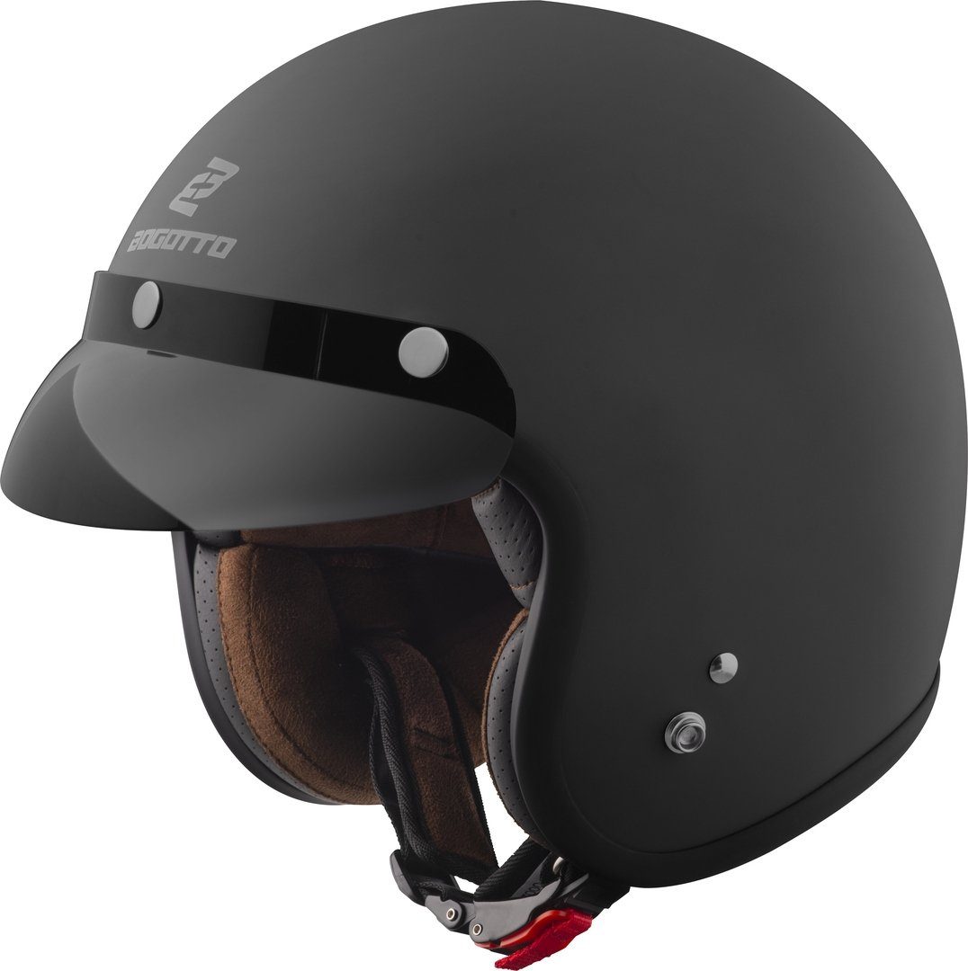 Bogotto Motorradhelm H541 Solid Jethelm, geeignet für Brillenträger