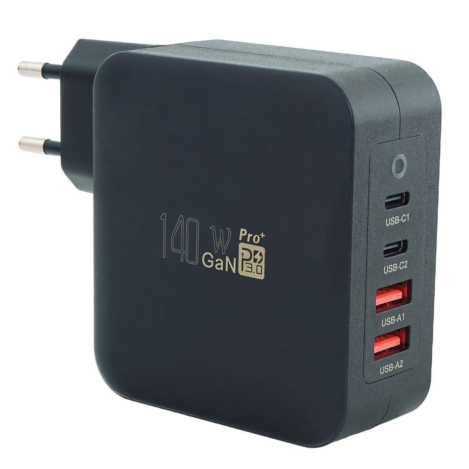 keepdrum USB Mehrfach-Schnell-Ladegerät GaN140 140 Watt USB-Ladegerät (Smartphone Laptop Powerbank Tablet uvm, Schnellladen)