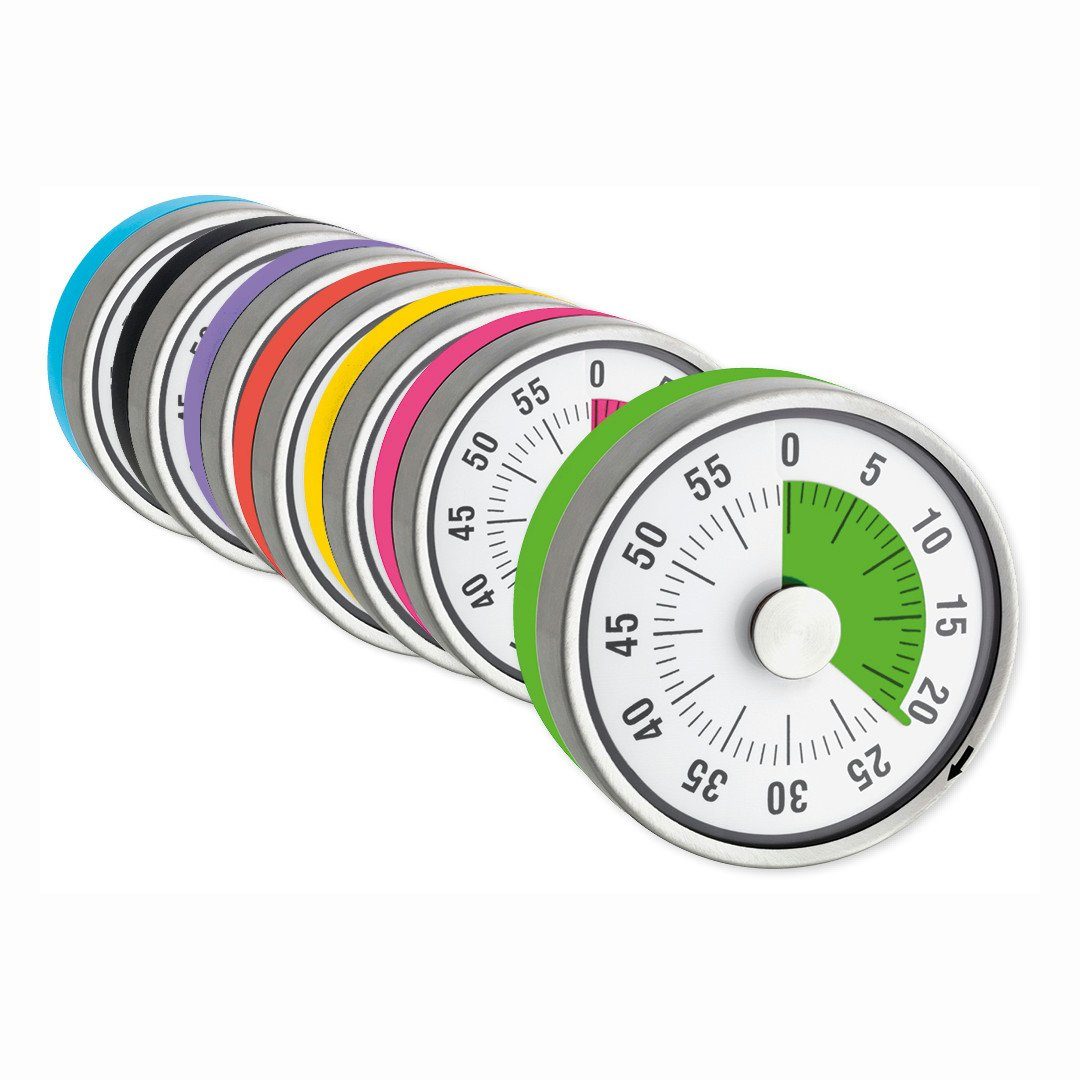 TimeTEX Eieruhr Zeitdauer-Uhr mit "Automatik" Compact Magnet rot