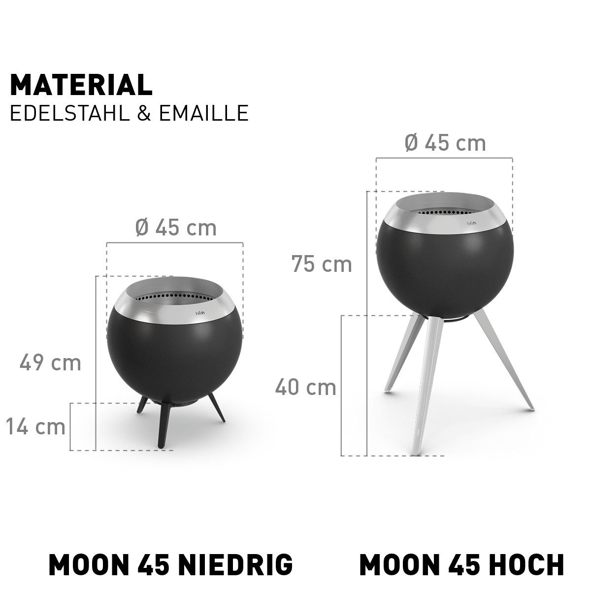 höfats Feuerschale MOON 45, (rauchfrei mit Holzvergaser-Technologie, zweist günstig online kaufen