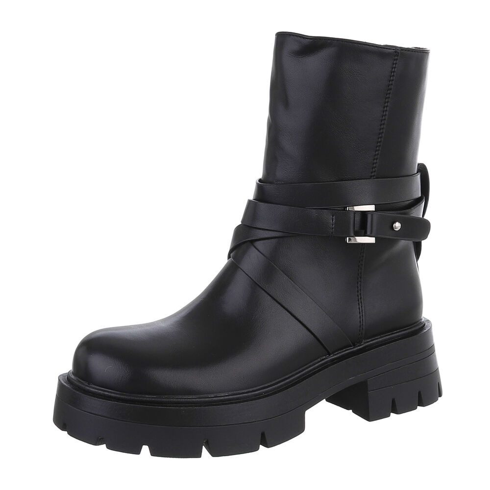 Ital-Design Damen Bikerschuhe Biker Westernstiefelette (87451929) günstig online kaufen