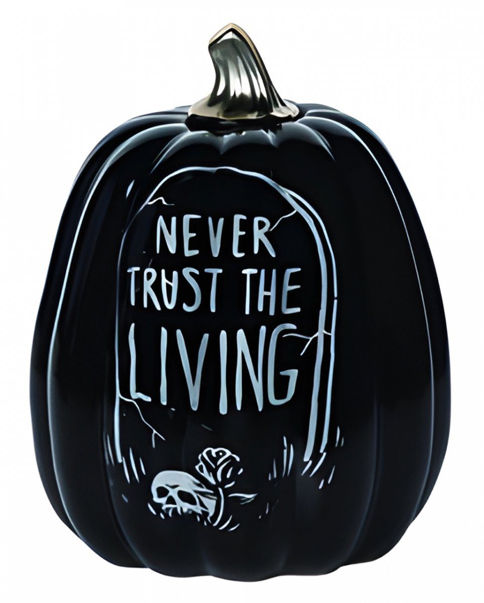 Horror-Shop Dekofigur Never Trust the Living Deko Kürbis für Halloween 2
