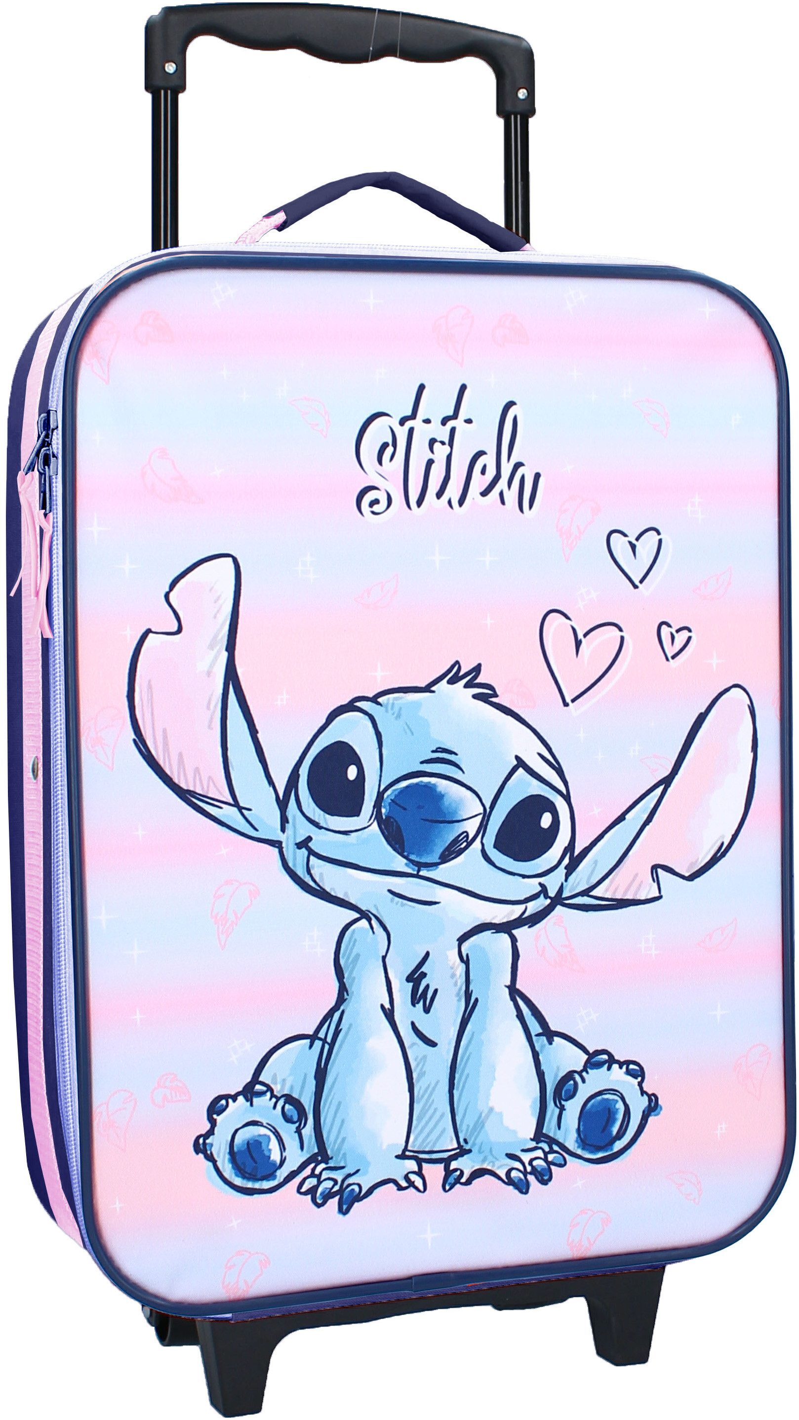 Disney Kinderkoffer Stitch Trolley Kindertrolley Koffer Innenmaße: 40x30x10 cm, 12 L , Leicht