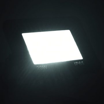 vidaXL Flutlichtstrahler LED-Fluter 2 Stk. 20W Kaltweiß