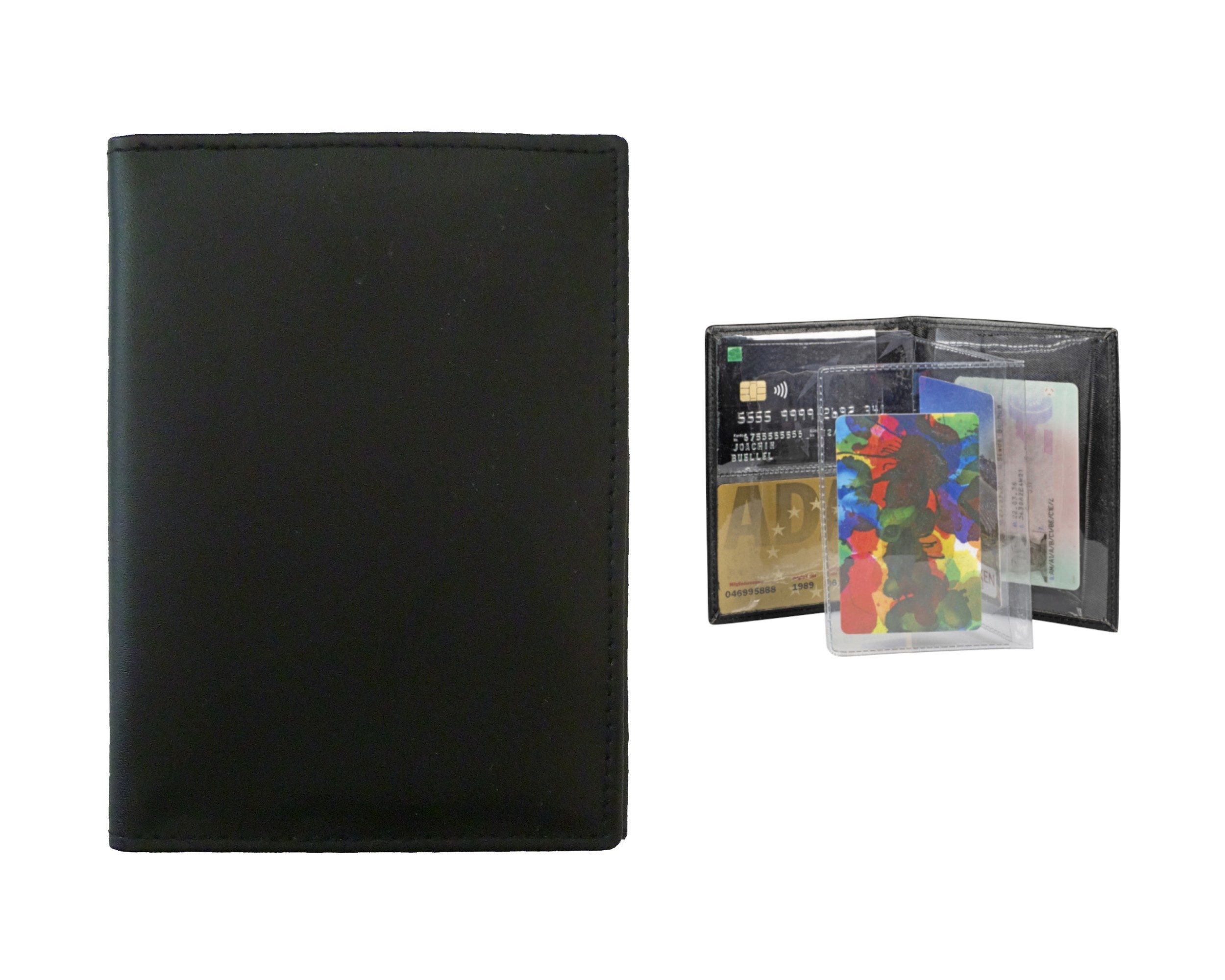 Best Offer Brieftasche Ausweistasche mit Schwenkfach / Farbe: schwarz