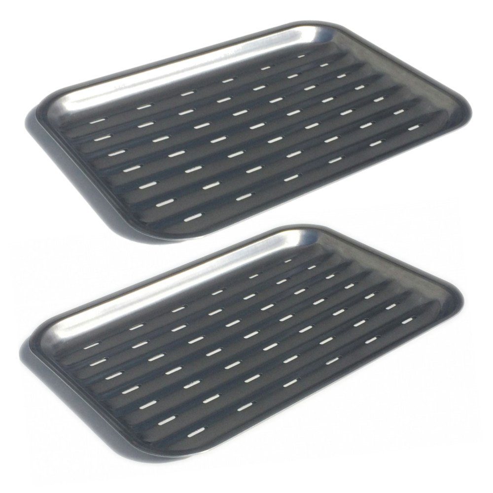 Grillfürst Grillschale 2x Grillfürst Grillpfanne / Grillschale Edelstahl 24 x 34 cm