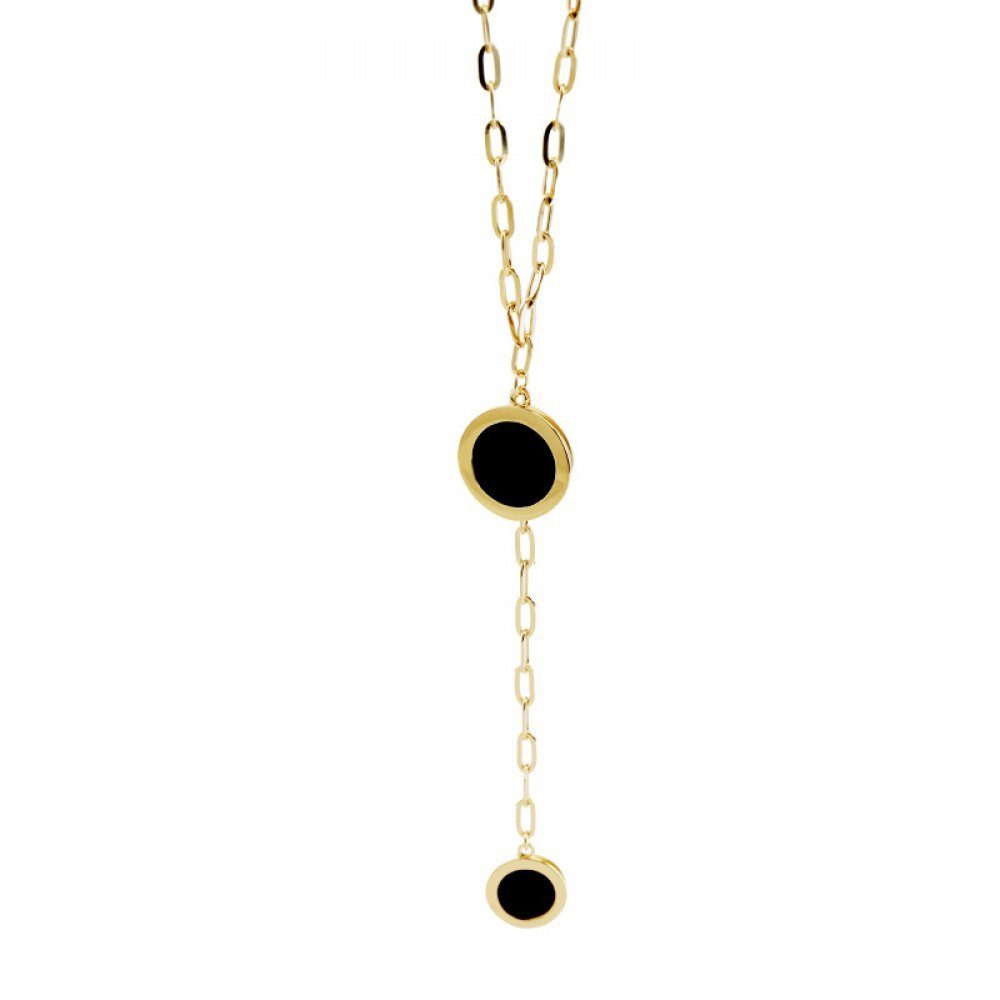 Invanter Sterling Silberkette Halskette Schlüsselbeinkette inkl K (1-tlg), vergoldet Damen Geschenkbox Silber