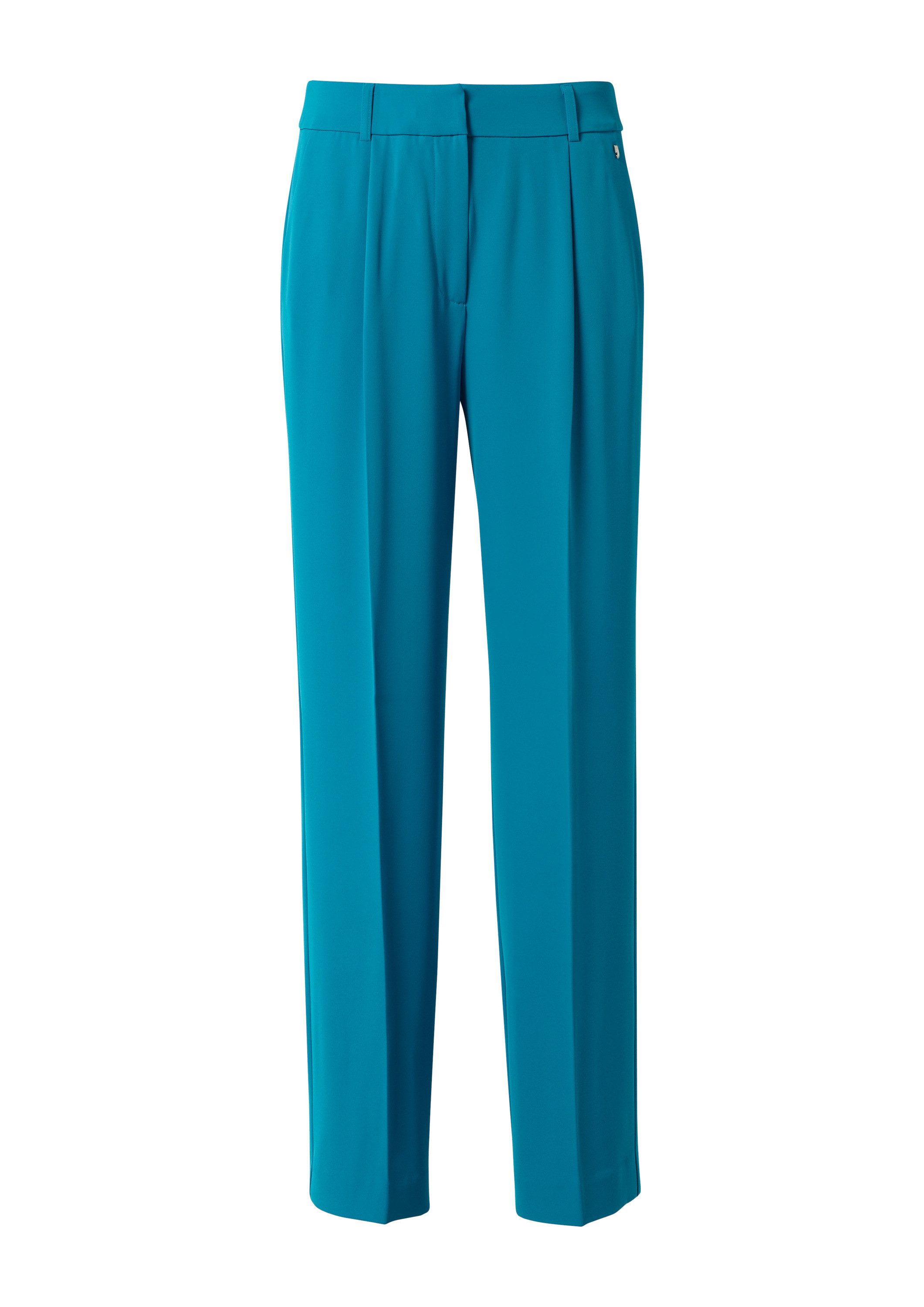 comma Chinos Hose Fließende Wide-Leg-Hose mit Bügelfalten günstig online kaufen