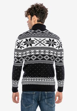 RedBridge Strickpullover Sandy Springs mit trendigem Norweger-Muster