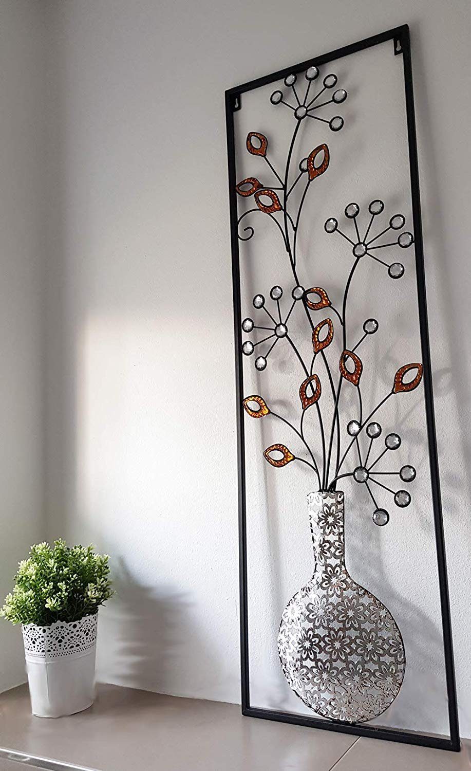 St), Wanddeko, 1 Metallbild Wandbild (Bild, aus Wohnzimmer Garten Metall Wall K&L Metallbild Art langlebig Blumenstrauß
