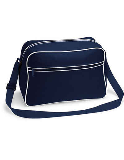BagBase Sporttasche BG14 Schultertasche Rucksack im Retro Look, verstellbarer Schultergurt