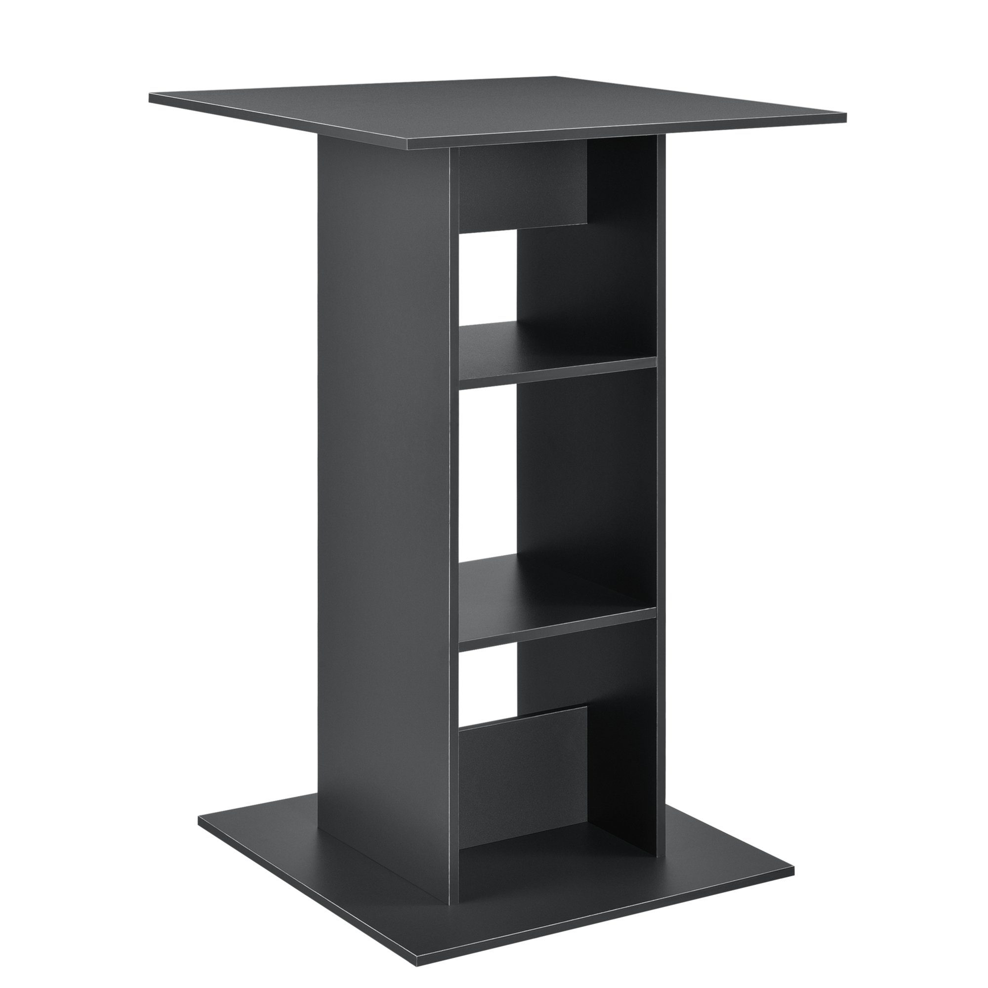 en.casa Bartisch (nur Tisch), »Visby« Bartheke 110x70x70cm Dunkelgrau