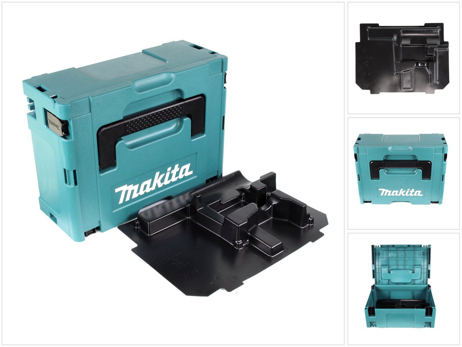 Makita Werkzeugkoffer MAKPAC 2 Systemkoffer - mit Einlage 837916-4 für Schrauber BHP / DHP
