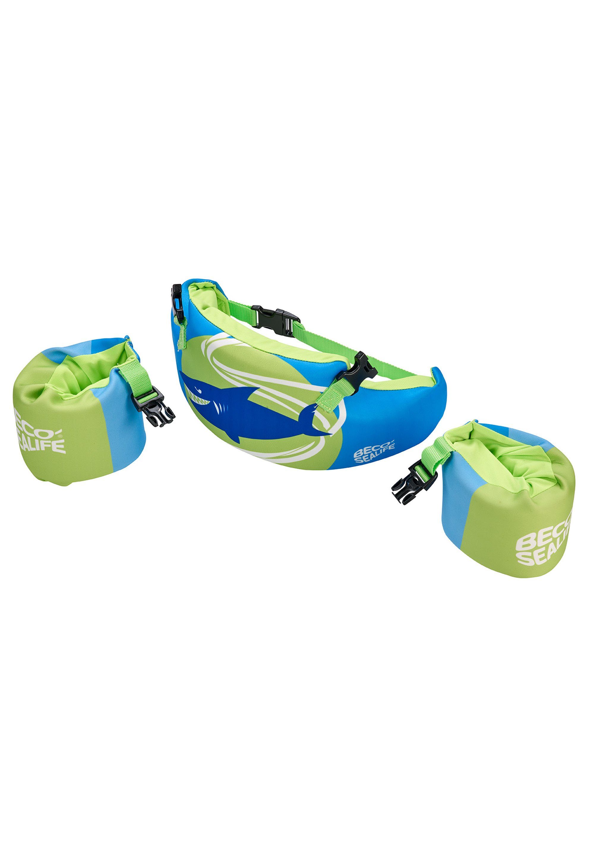Beco Beermann Schnorchel BECO-SEALIFE (3 St), bestehend aus Schwimmgürtel und Schwimmflügeln