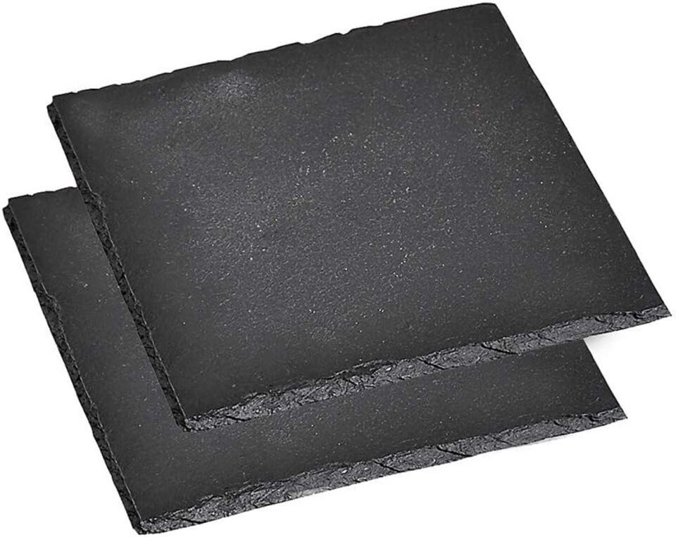 KESPER® Glasuntersetzer Untersetzer aus Schiefer 13 x 13 cm, 2er Pack, 1-tlg.