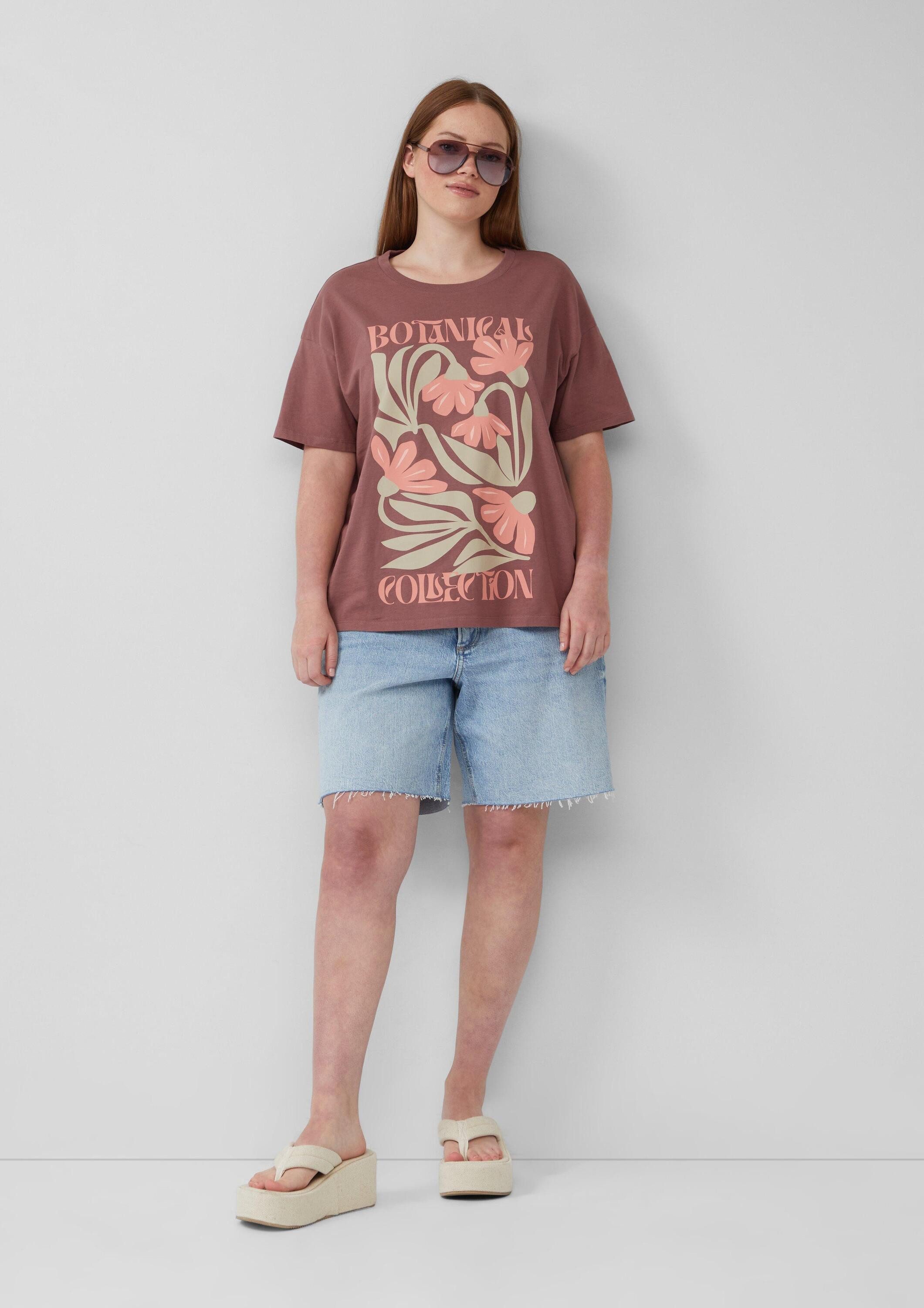 QS Kurzarmshirt T-Shirt T-Shirt mit Frontprint