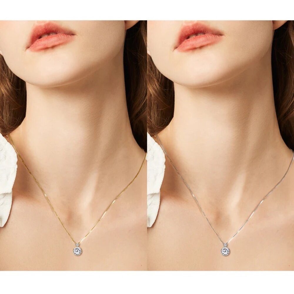 ROUGEMONT Kette mit Anhänger Damen Moissanit günstig online kaufen