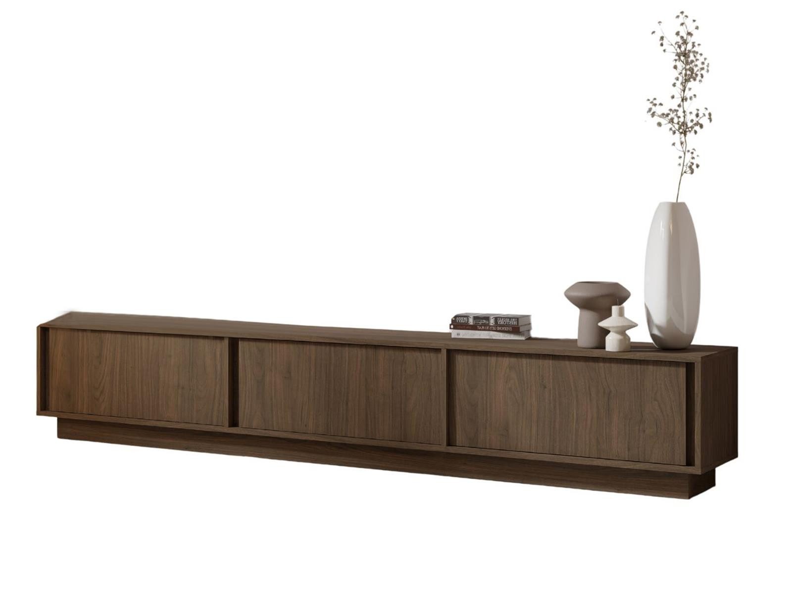 Compleo TV-Schrank mit 3 Türen "MARVI", Lowboard 230 cm breit, (MADE IN EU, Wohnzimmer japandi und minimalistisch)