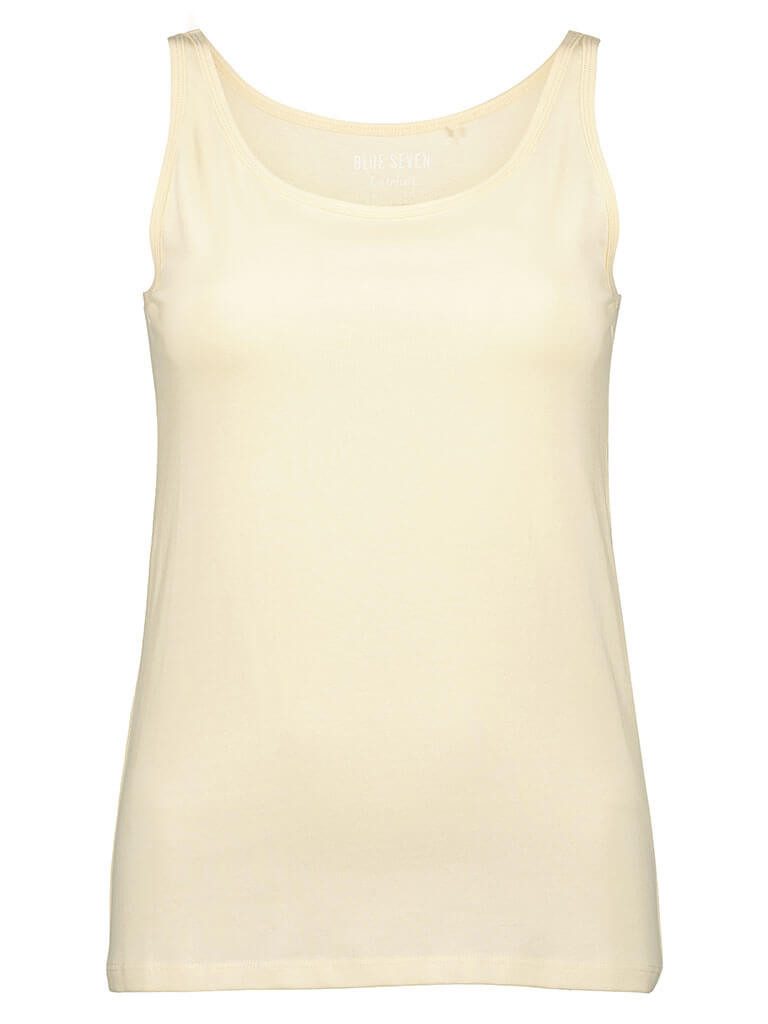 Blue Seven Rundhalsshirt Damen Träger-Shirt Unifarben - Basic Top Sommershirt Ärmellos Klassiches Design, Rundhalsausschnitt, Angenehmes Material