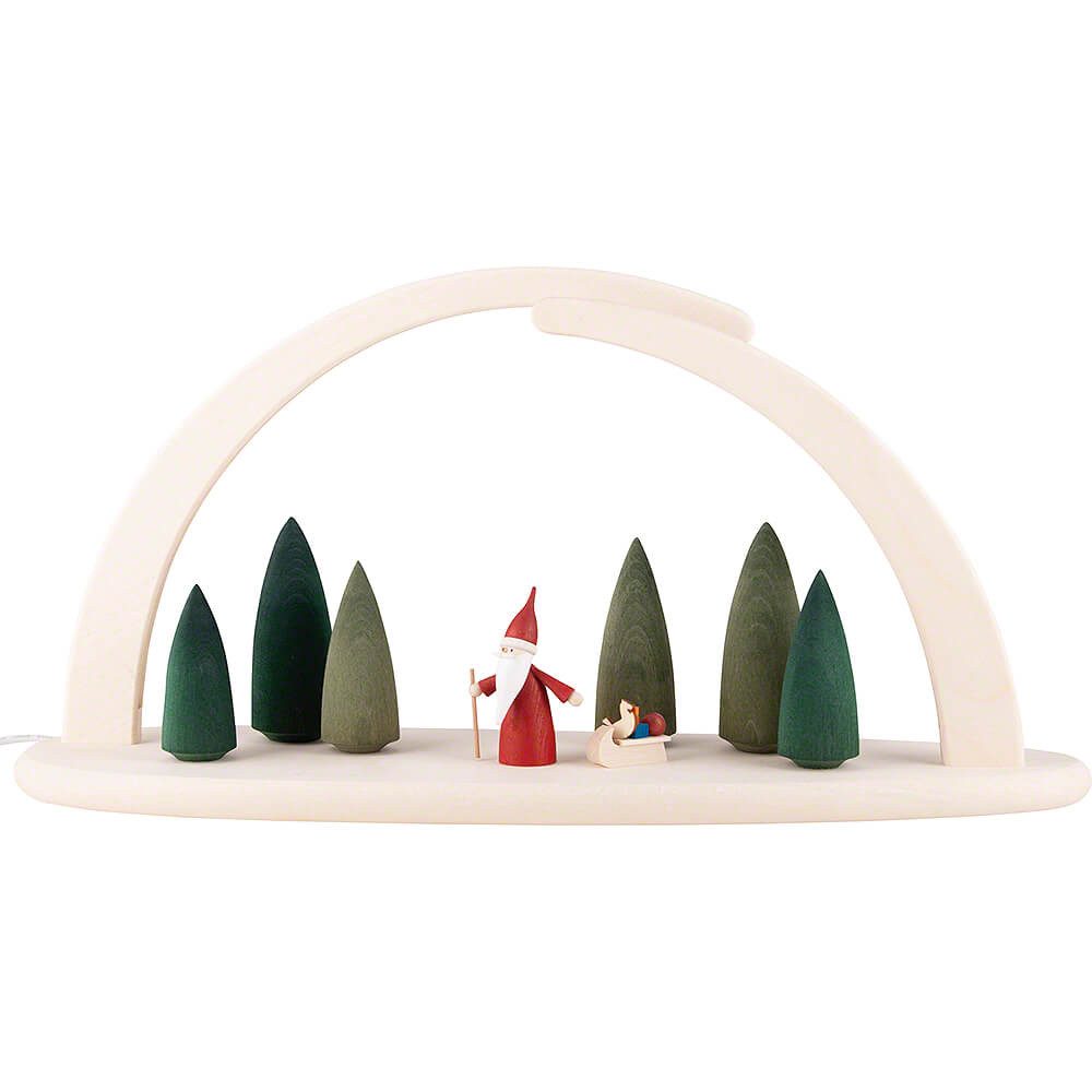 Seiffener Volkskunst Schwibbogen Weihnachtswichtel (42x21cm) Leuchterbogen von Seiffener Volkskunst – Bild 2 von 5