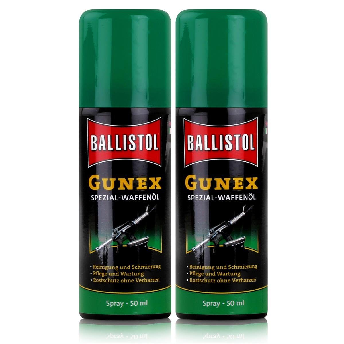 Ballistol Multifunktionsöl Ballistol Gunex Spezial-Waffenöl Spray 50ml - Rostschutz (2er Pack)
