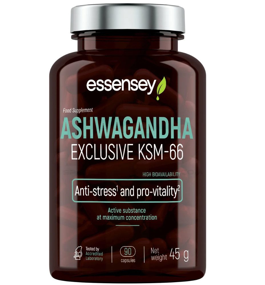 essensey Essensey® ASHWAGANDHA EXCLUSIVE KSM-66 90 Kapseln Kapseln, 1 er Einzelprodukt à 90 St., 45 g, KSM-66 Ashwagandha