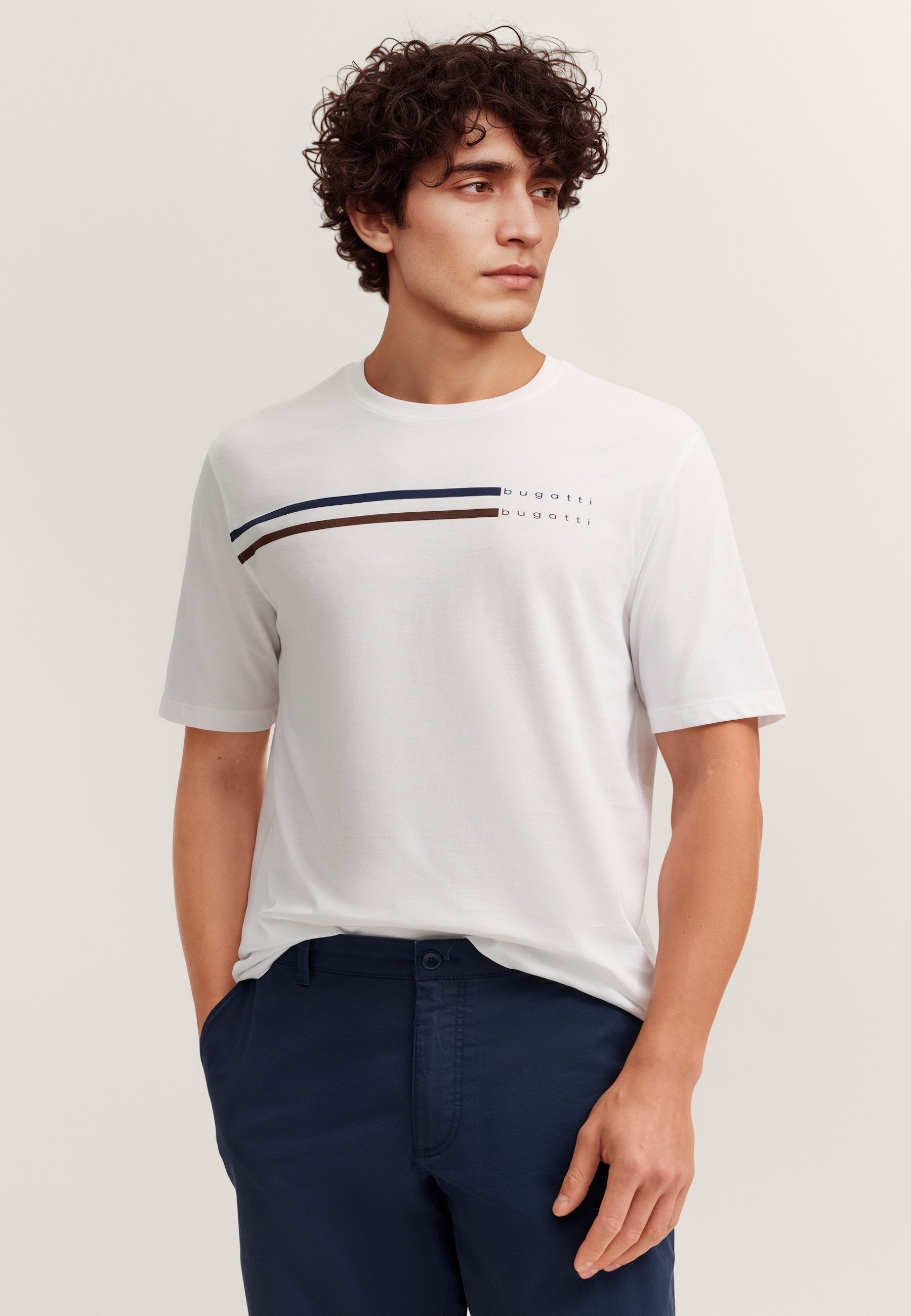 bugatti T-Shirt Modern Fit mit Print