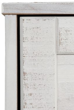 Home affaire Lowboard Freya, mit 2 Klappen, Metallgriffen, aus Massivholz, Breite 140 cm