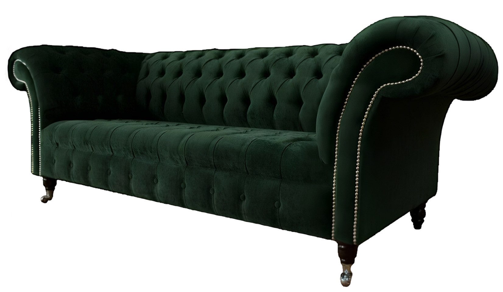 Xlmoebel Chesterfield-Sofa Dreisitzer Polstersofa Stoffcouch Sofa Couch, 1 Teile, Hergestellt in Europa