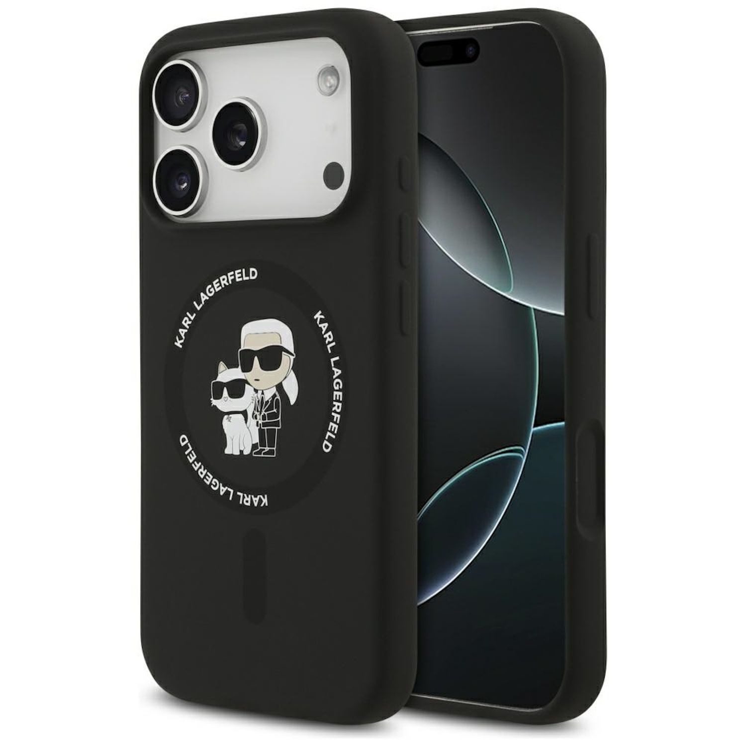 KARL LAGERFELD Smartphone-Hülle Karl Lagerfeld Apple iPhone 17 Pro Max Silic. Karl&Choupette MagSafe