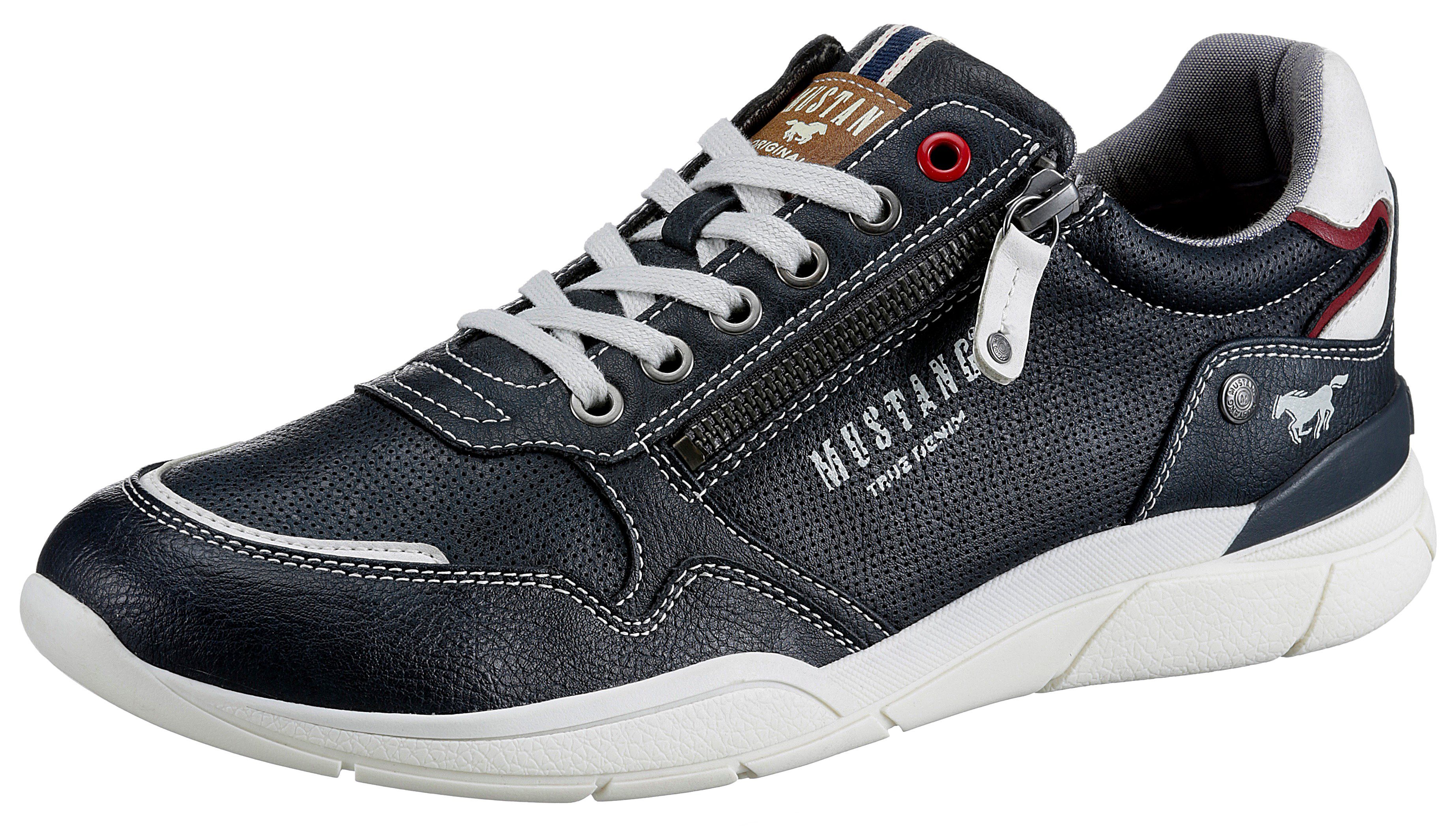 Mustang Shoes Sneaker mit seitlichem Reißverschluss, Freizeitschuh, Halbschuh, Schnürschuh