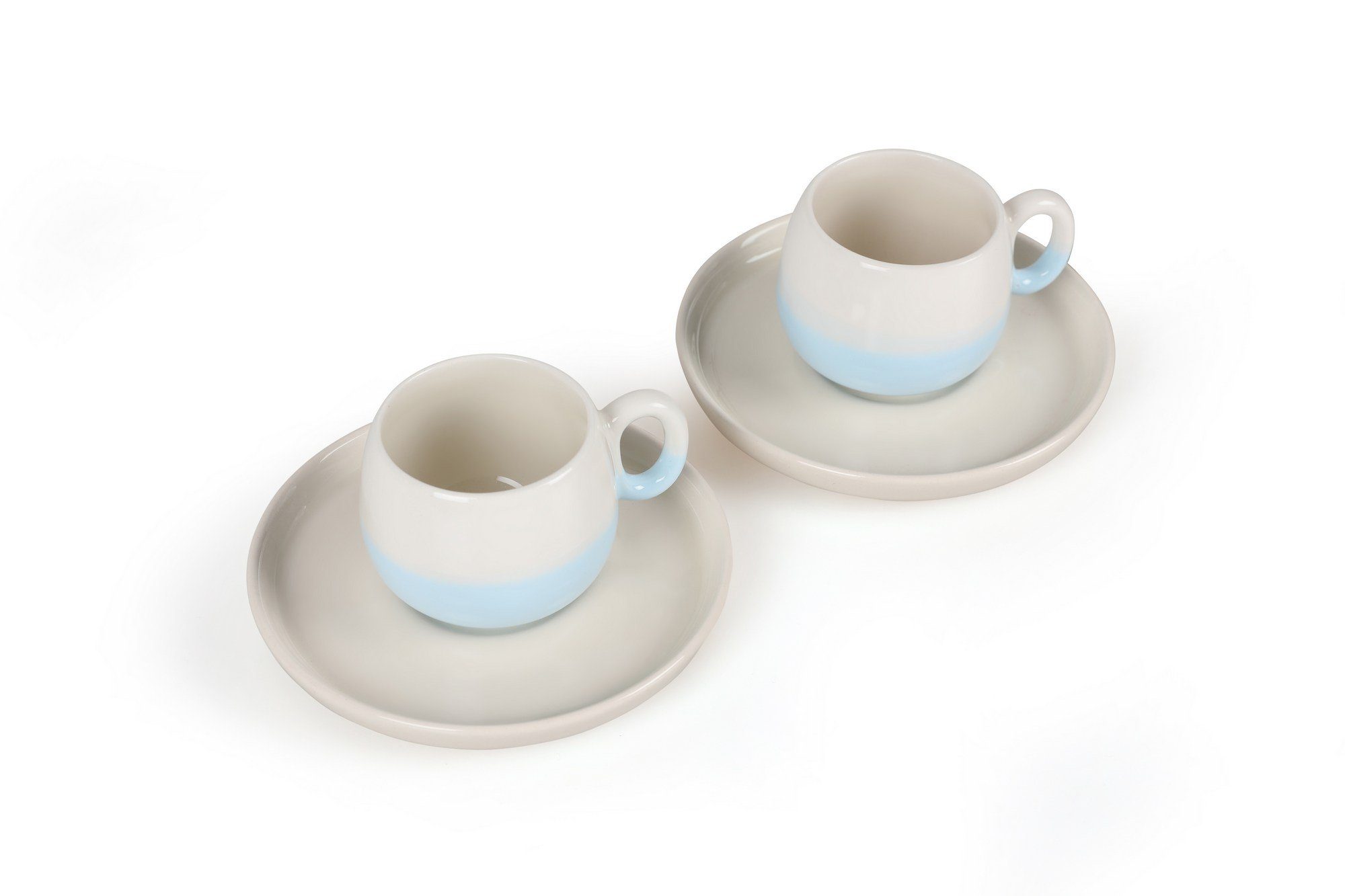 Hermia 100% Concept Kaffeetassen, Keramik DRL1118, Blau, Tasse