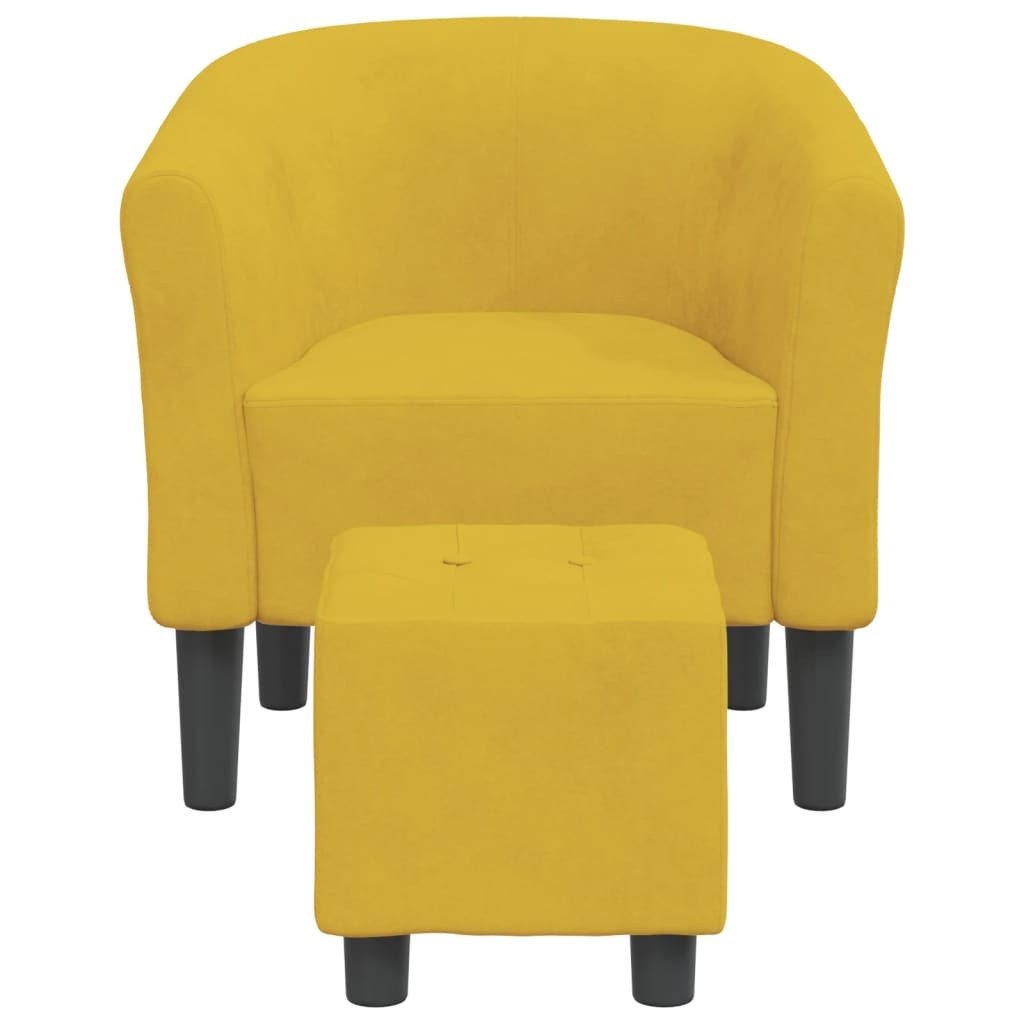 vidaXL Sessel Clubsessel mit Fußhocker Gelb günstig online kaufen