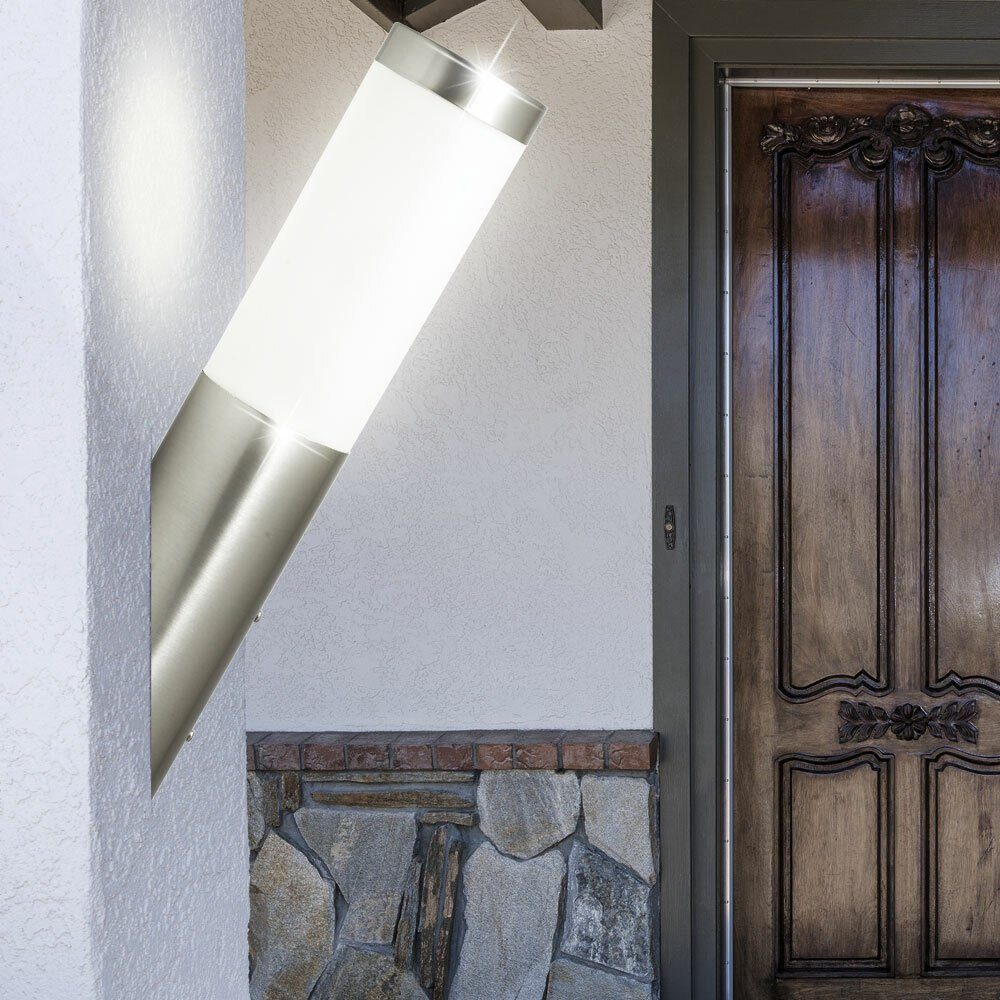 Hochwertige Strahler Lampe LED Wand IP44 etc-shop Beleuchtung Außen-Wandleuchte, Leuchtmittel Leuchte Außen inklusive, Warmweiß, E27