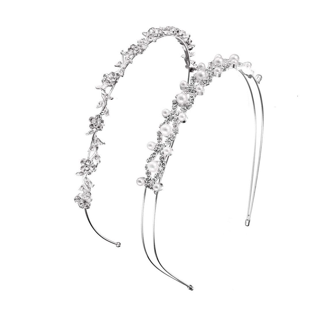 NEU Hochzeit Braut Perle Haarband Haarschmuck Diademe Haarreifen Kristall 