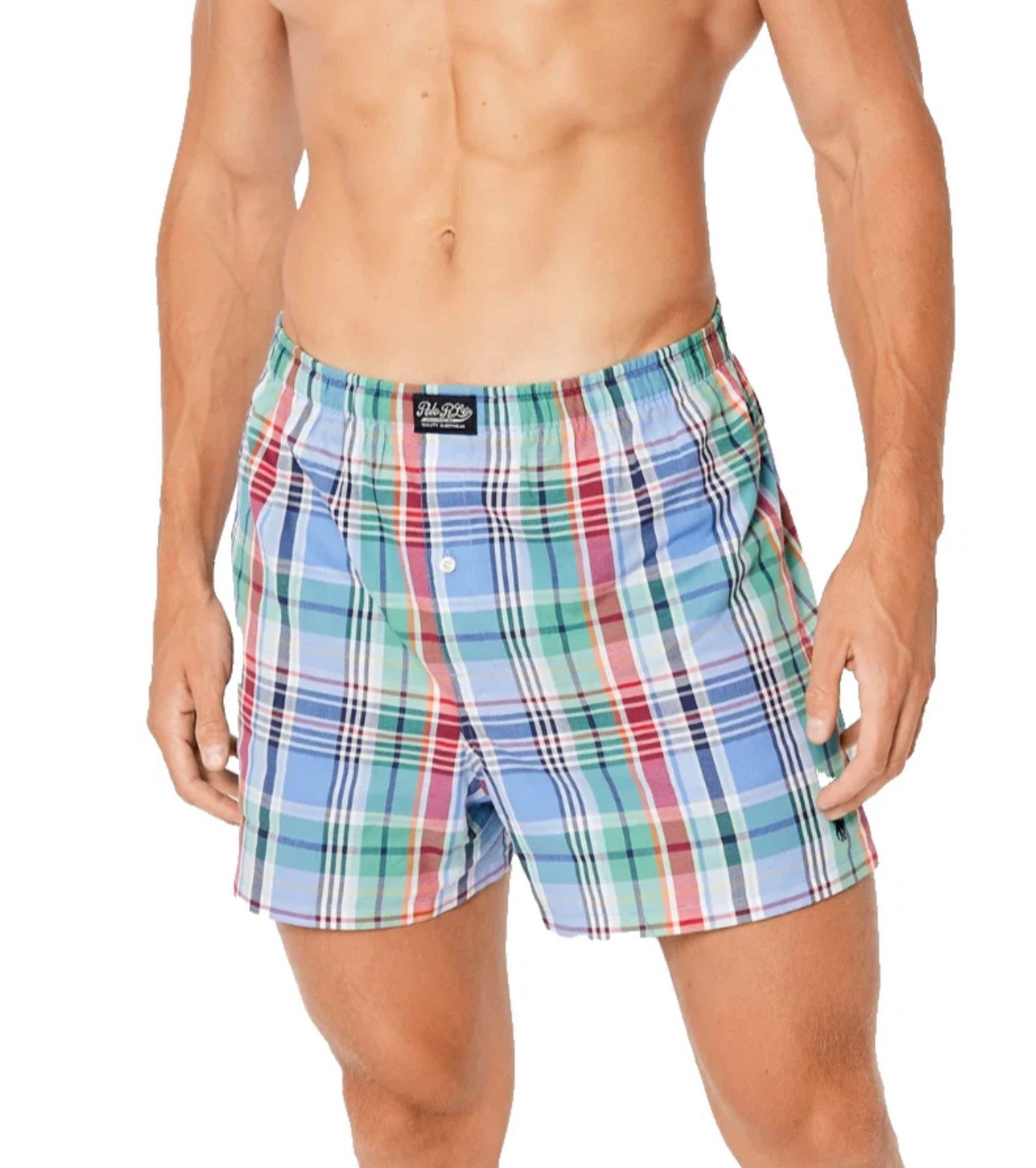 Polo Ralph Lauren Boxershorts Herren Unterwäsche Boxer Baumwolle Shorts Karomuster Elastischer Bund mit Labelpatch stilvoll, maskulin, elegant