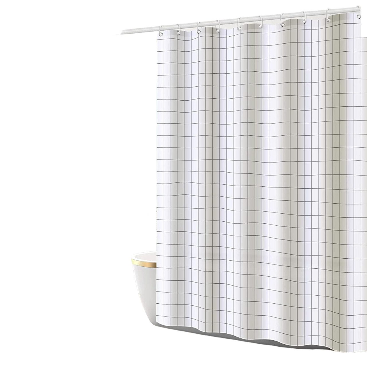 HomeBella Duschvorhang Kariert Textil Antischimmel Schimmelresistent Wasser günstig online kaufen