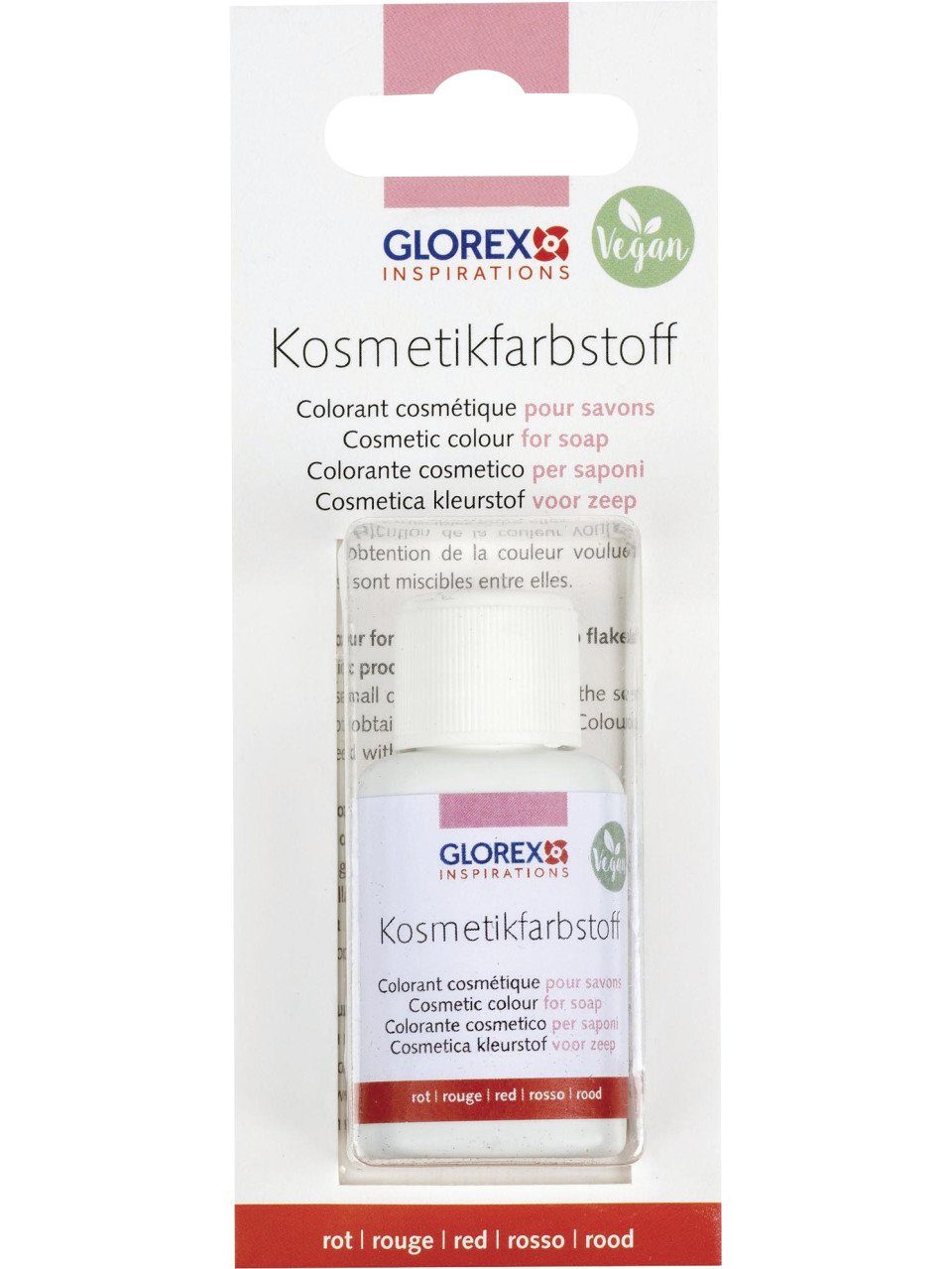 Glorex Bastelnaturmaterial Glorex Seifen-Kosmetik-Farbstoff rot 20 ml