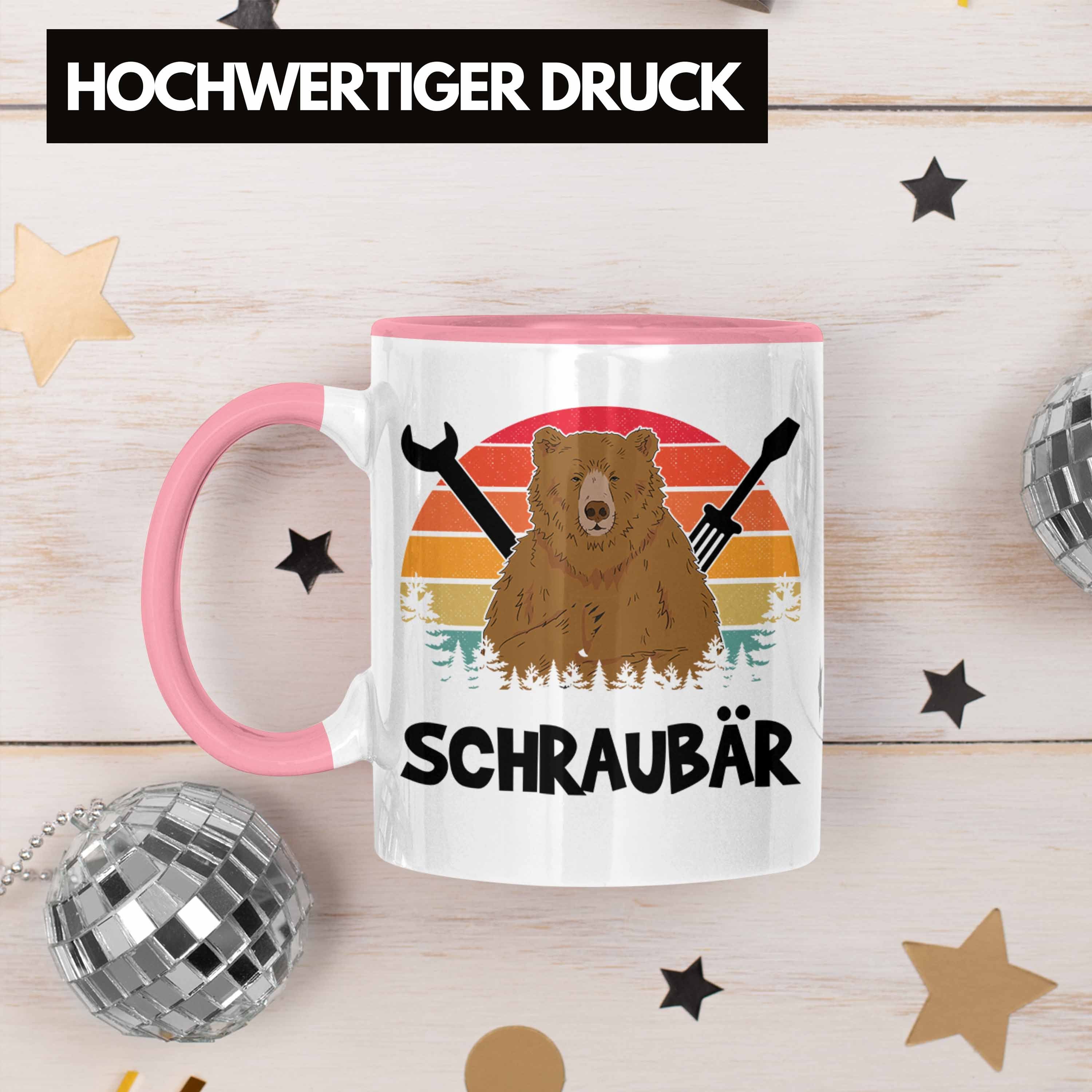 Mechaniker Mechatroniker KFZ Schrauber Trendation Tasse Tasse Schraubär Rosa Gesche Geschenk